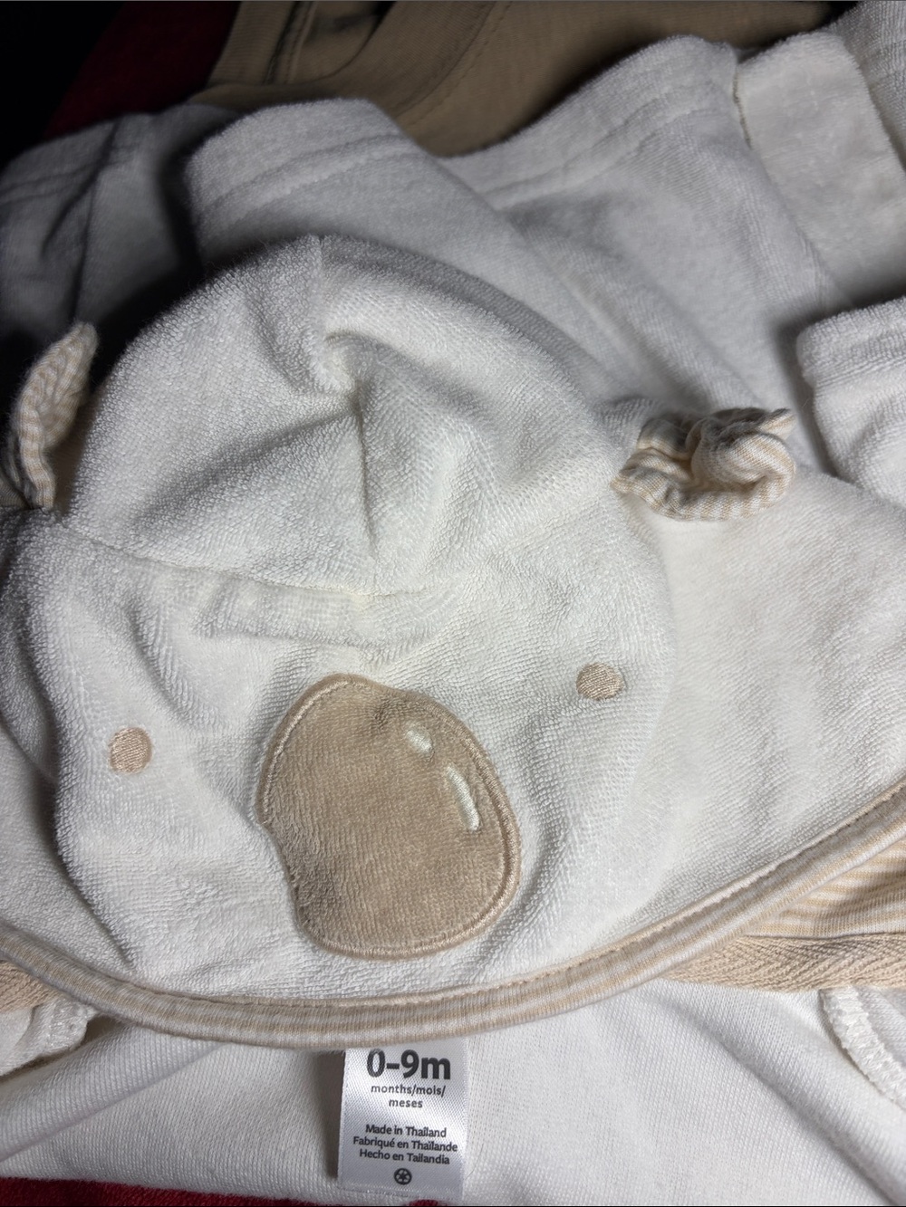 Like new Carters 0-9 months hooded robe